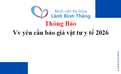 Thông báo Vv yêu cầu báo giá vật tư y tế 2026